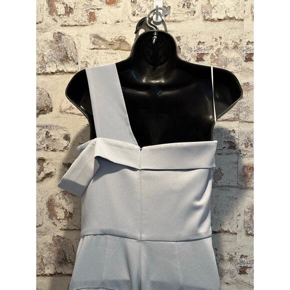 REISS Mandi Silver Lake One Shoulder wedding guest semi formal Jumpsuit size 4 - Picture 11 of 13